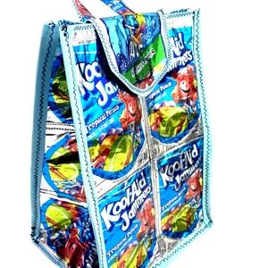 Kool-Aid Jammers Lunch Bag Tote Pouch Handmade Handle School Children Kids